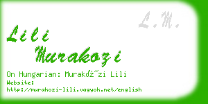 lili murakozi business card